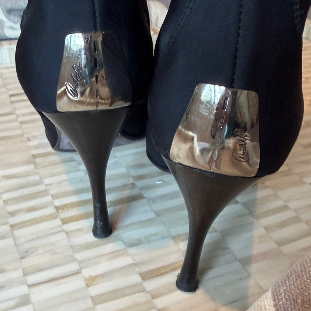 Donald Pliner black Knee-High Stiletto Boots - Picture 4 of 5